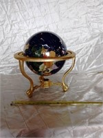 World globe with inlay