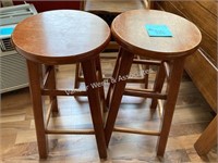 2) bar stools and high chair