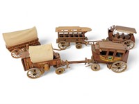 Handmade Wooden Model Wagons and Carriages