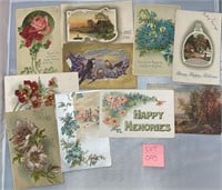 10 Flowers Nature Antique/VTG Postcards Ephemera