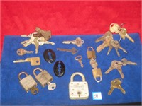 Lot of Old Keys and Locks