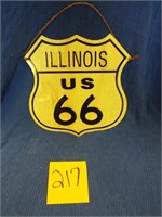 Small “IL US Rte 66” metal sign