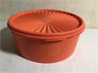 Vintage Orange Tupperware Servalier Canister