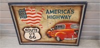 Route 66 America Highway Sign 21"x15"