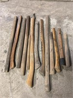 Lot of wooden axe handles