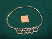 Vintage Rhinestone Necklace Approximately 10"
