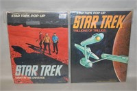 (2) Vtg Star Trek HC Pop Up Books