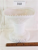 Unmarked Milk Glass Wide Mouth Vase