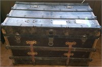 Antique Trunk & Contents 36” w X 20 ½” d X 23” t