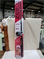 Zebco 202 fishing rod with tackle