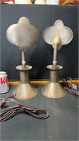 2) metal lamps
