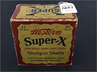 Old Western Super X EMPTY Cardboard Ammo Box