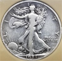 1921-P Walking Liberty Silver Half Dollar, Key