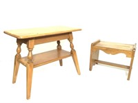 VTG Side Table & Small Bench Seat