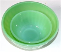 2 FIRE KING JADEITE NESTING MIXING BOWLS