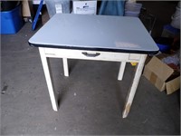 Vintage Enamel Top Desk/Table 27"x22"x25"