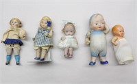 Vintage Jointed Bisque Dolls
