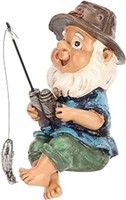 Fishing Gnome Sitter Statue