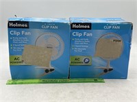 NEW Lot of 2- Holmes Clip Fan 6"