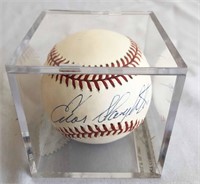 Enos Slaughter Autographed Baseball 1993 Sealed &
