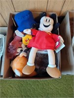box of stuffed toys