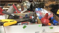 3 BX OF MISC TOOLS, SHOP ITEMS & HARDWARE