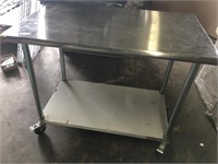 Stainless Steel Work Table on Casters