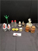 Salt & pepper shakers and misc decor