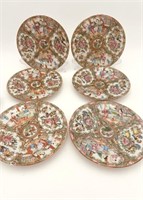 19 th chinese famille rose plates