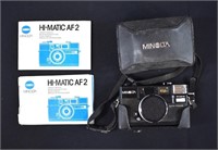 Minolta 35mm Hi-Matic AF2 Camera & Manual