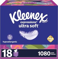 Kleenex Ultra Soft Facial Tissues, 18 Boxes