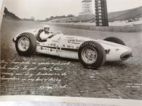 C7)Vintage 8x10 photo Roger Ward 1959 Indy winner.