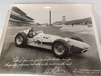 C7) Vintage 8x10 photo AJ Foyt 1961 Indy winner.