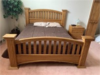 ORMAN GRUBB QUEEN WOOD BED FRAME INCLUDING HEAD