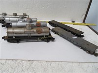 S Scale Tanker and Flatbed cars
