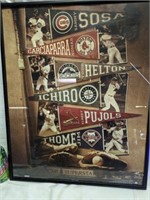 2004 MLB Superstars Poster, Framed