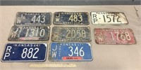 8 Kansas License Plates 1963-69