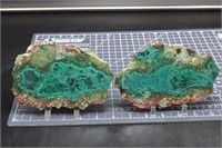 Chrysocolla & Malachite Slabs W/pyrite Inclucions