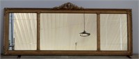 Vtg 3 Panel Wall Mirror 40" x 15"