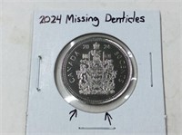 2024 Missing Denticles Canadian 1/2 Dollar