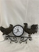 Rooster kitchen wall clock. Battery