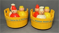 3 Men in a Tub, Fisher Price, 1970, 2 Sets