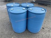 4- 50 Gallon Plastic Barrels