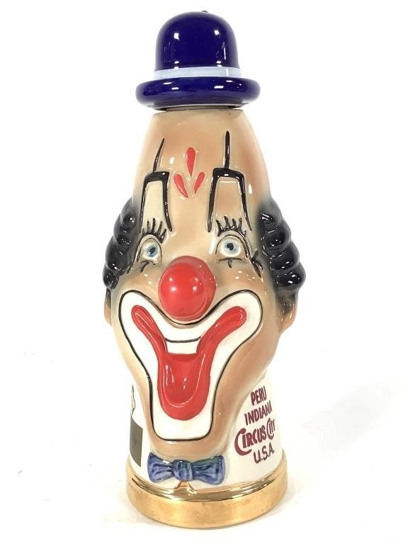 Clown Head Old Mr. Boston Whiskey Decanter Peru IN