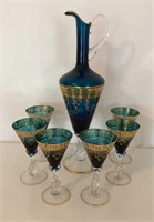 Venetian Glass Decanter  Set - 7