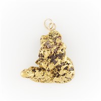 Large Gold Nugget Form Pendant