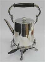 Russian antique silver plate tea kettle