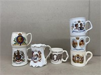 Queen and king Elizabeth commemorative mugs