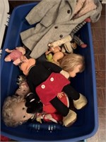 2 Totes of Assorted Dolls