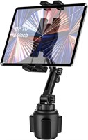 Cup Holder Car Tablet Mount,  4-12.9" Devices
